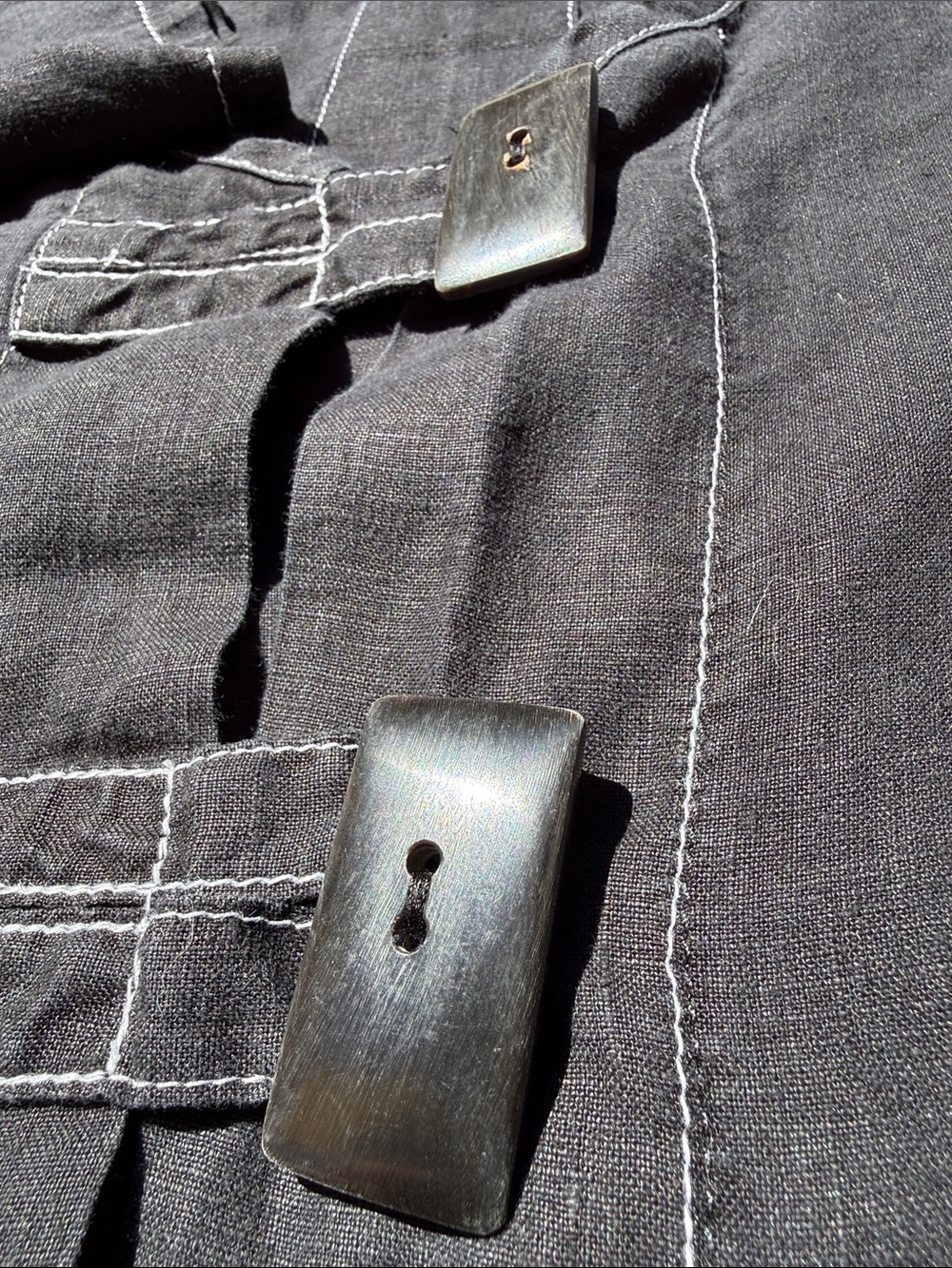 Relaxed Washed Black Bodil Two-Piece Linen Set - Picture 6 of 11